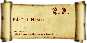 Mázi Mikes névjegykártya